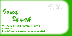 irma uzsak business card